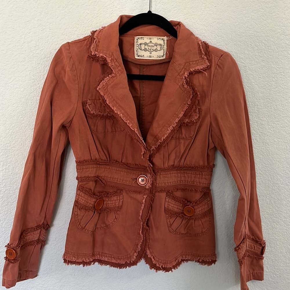 Super cute jacket,                                color: Amber/squash/rust-ish